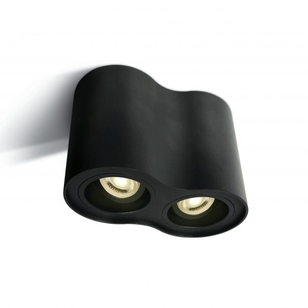 ONE Light GU10 Adjustable Cylinders - opbouwspot 2L - 17,8 x 9,6 x 12,5 cm - zwart