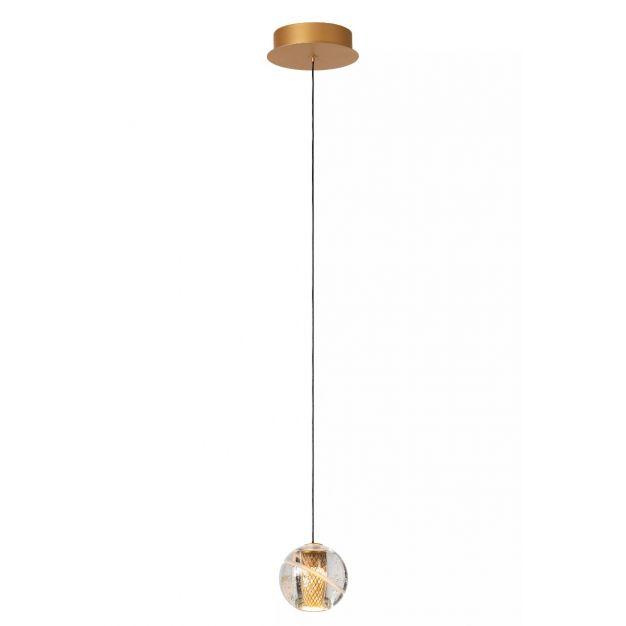 Lucide Dilenko - hanglamp - Ø 14 x 150 cm - 4,2W LED incl. - messing