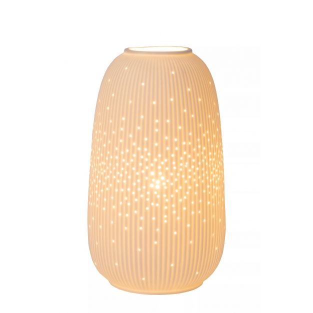 Lucide Floris - tafellamp - Ø 14,1 x 21,1 cm - wit
