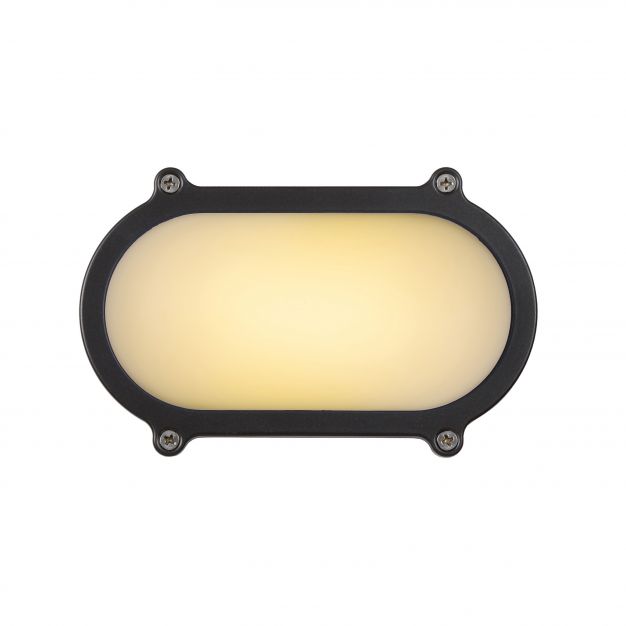 Lucide Hublot LED - buiten wand/plafondlamp - 10 x 5 x 15 cm - 6W LED incl. - IP65 - grijs