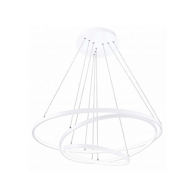 Nova Luce Dea - hanglamp - Ø 80 x 120 cm - 145W LED incl. - mat wit