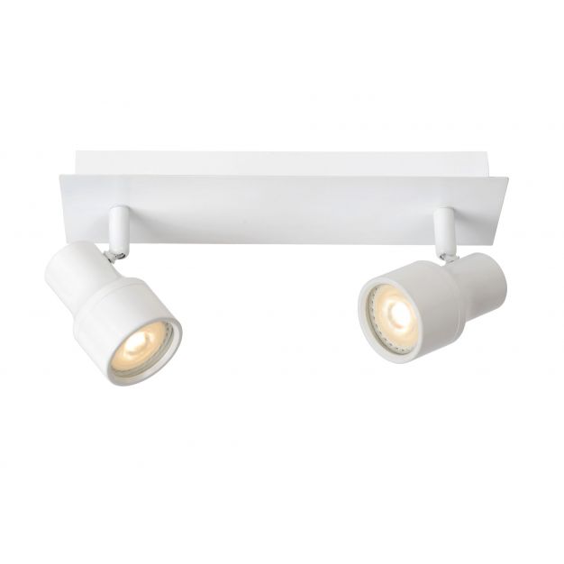  Lucide Sirene-led - opbouwspot - 28 x 8 x 14 cm - 2 x 4,5W dimbare LED incl. - IP44 - wit