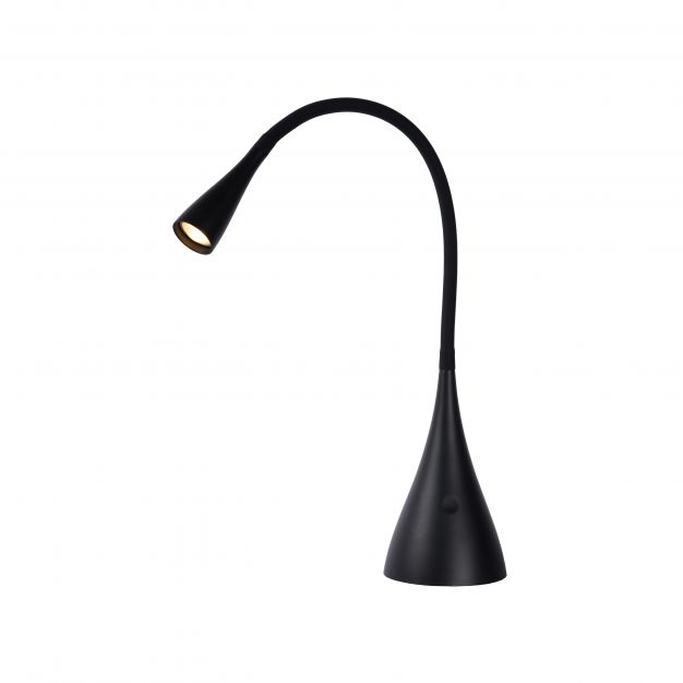 Lucide Zozy - bureaulamp - 12 x 9 x 30,5 cm - 3W dimbare LED incl. - zwart