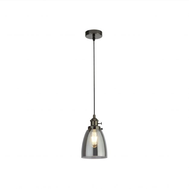 Searchlight Pendants - hanglamp - Ø 14 x 150 cm - zwart