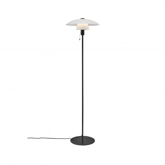 Nordlux Verona - staanlamp - 150 cm - opaal wit en zwart