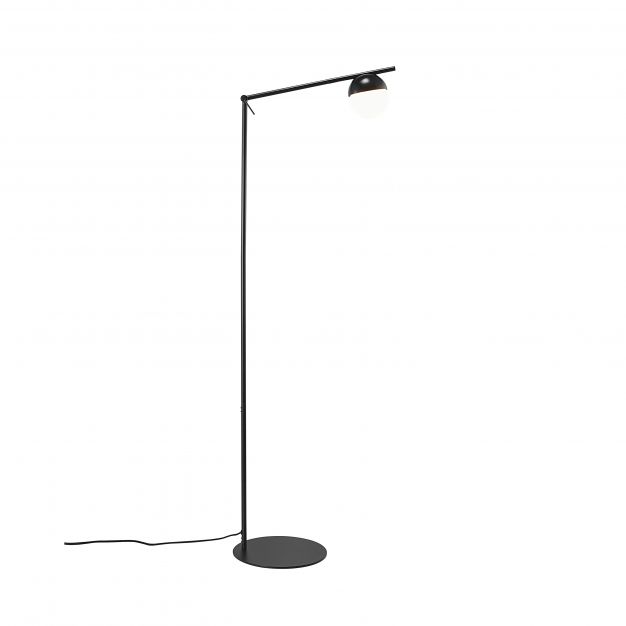 Nordlux Contina - staanlamp - 139,5 cm - zwart en opaal wit