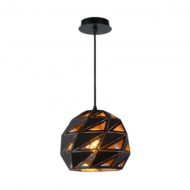 Lucide Malunga - hanglamp - Ø 25 x 150 cm - zwart