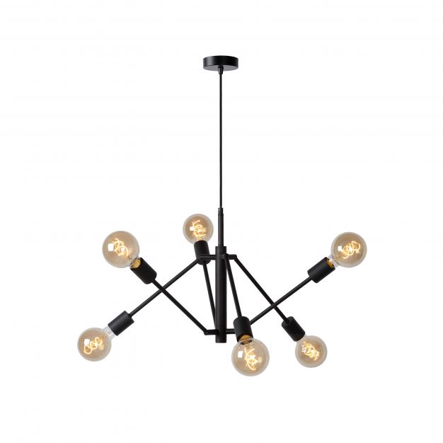 Lucide Lester - hanglamp - Ø 50 x 150 cm - zwart