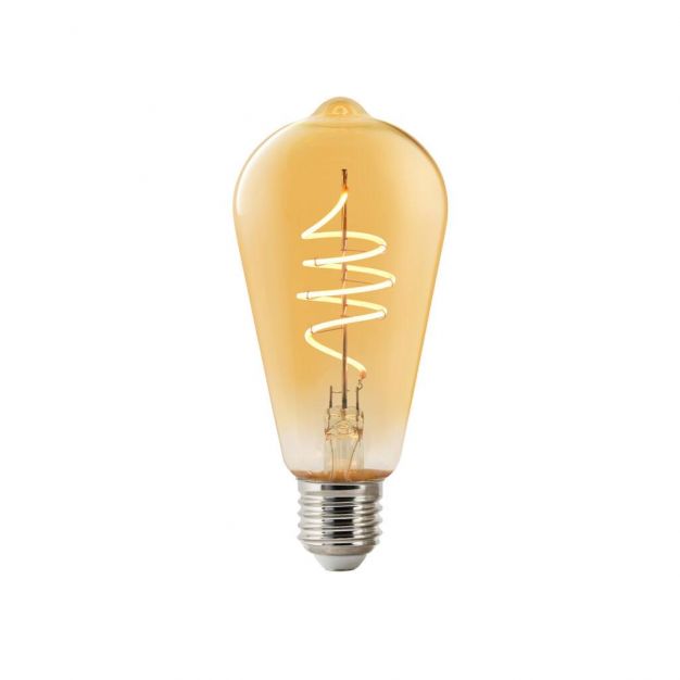 Nordlux Smart LED lamp - slimme verlichting -  Ø 6,4 x 14 cm - E27 - 4,7W - dimfunctie  via app - amber