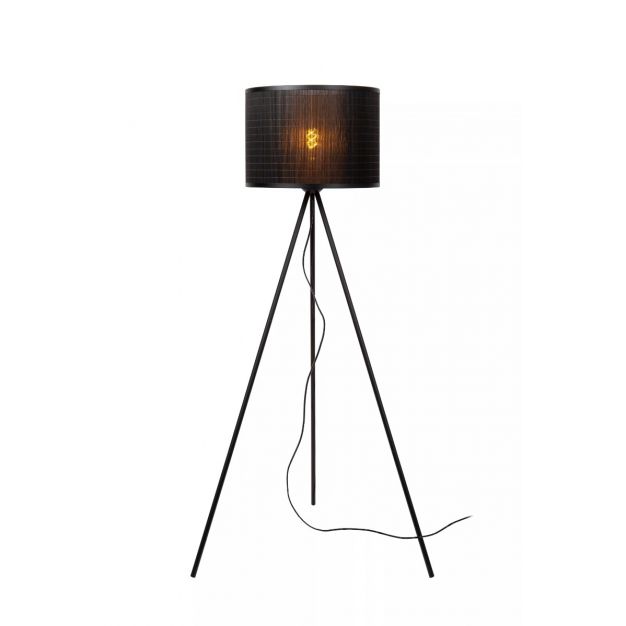 Lucide Tagalog  - vloerlamp - Ø 55 x 142 cm - zwart 