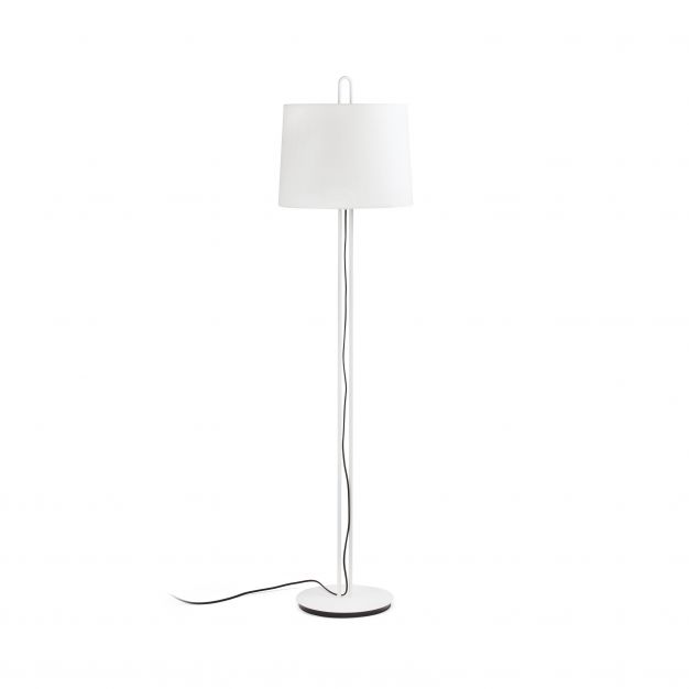Faro Montreal - staanlamp - 160 cm - wit en beige