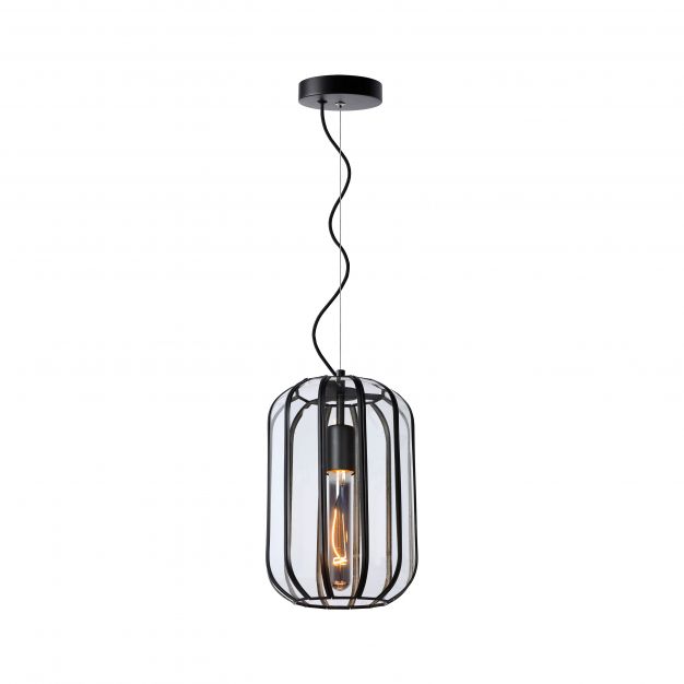 Lucide Fern - hanglamp - Ø 20 x 160 cm - zwart