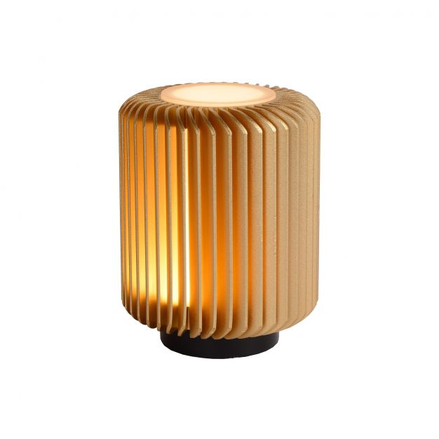 Lucide Turbin - tafellamp - Ø 10,6 x 13,7 cm - 5W LED incl. - mat goud
