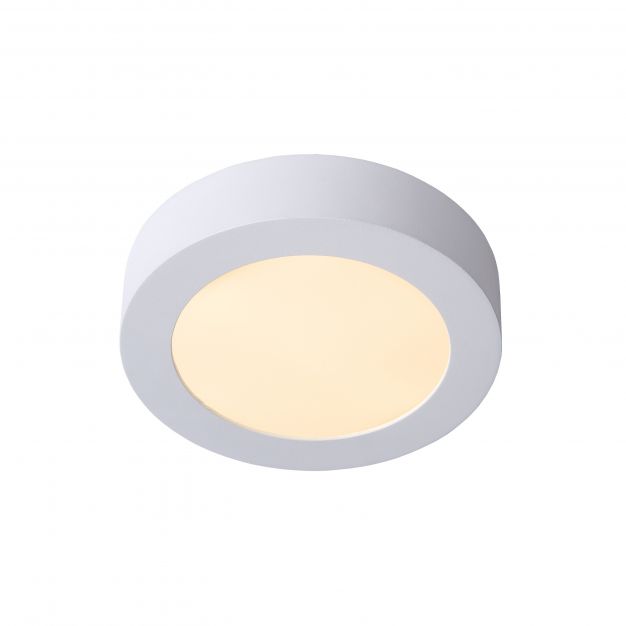 Lucide Brice-Led - plafondverlichting - Ø 18 x 3,9 cm - 11W dimbare LED incl. - IP44 - wit