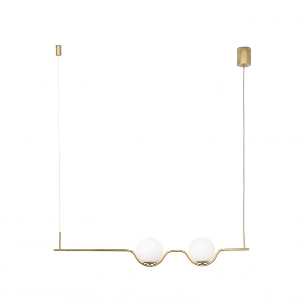 Faro Le Vita - hanglamp - 103 x 8 x 18 cm - 13W LED incl. - glanzend goud