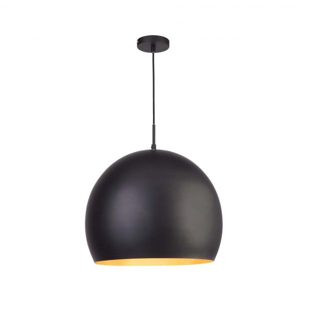 Searchlight Industrial Pendants - hanglamp - Ø 40 x 165 cm - zwart