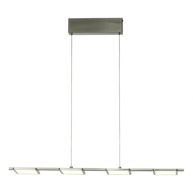 Brilliant Uranus - hanglamp - 80 x 120 x 11 cm - easydim 4 x 5W LED incl. - satijn chroom