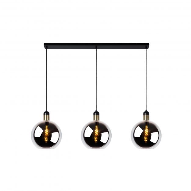 Lucide Julius - hanglamp - 105 x 28 x 165 cm - rook grijs