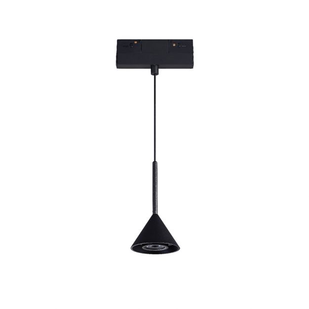 VK Lighting - magnetisch railsysteem - hanglamp - 13,9 x 8 x 21,2 cm - 6W LED incl. - 1-10V dimbaar - zwart