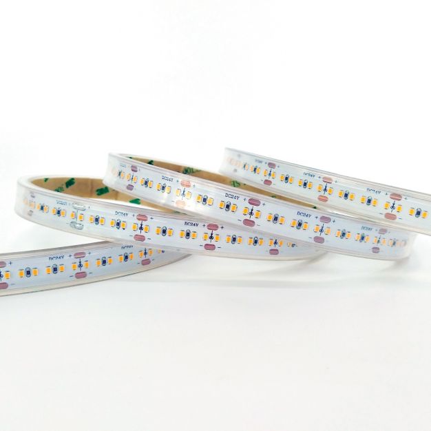 VK Lighting LED strip - 1,3 cm breed, 500cm lengte - 24Vdc - dimbaar - 24W LED per meter - 240 LEDs per meter - IP66 - 4000K