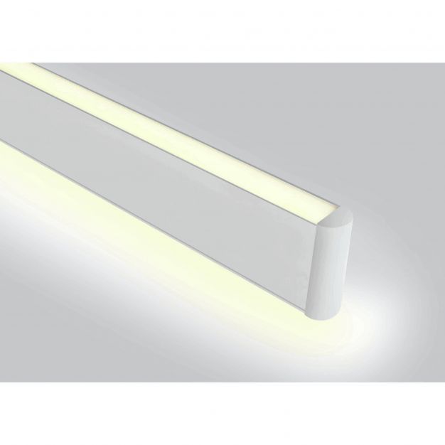 ONE Light Up & Down LED Linear Profiles - hanglamp - 117,5 x 2,2 x 8,5 cm - 40W LED incl. - wit - warm witte lichtkleur