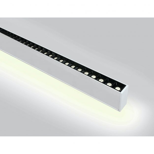 ONE Light LED Linear Profiles - hanglamp - 130 x 7 x 3,5 cm - 40W + 20W LED incl. - wit - witte lichtkleur