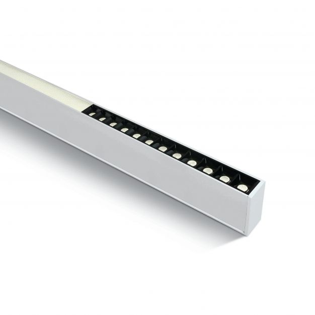 ONE Light LED Linear Profiles - plafond/hanglamp - 120 x 7 x 3,5 cm - 40W LED incl. - wit - warm witte lichtkleur