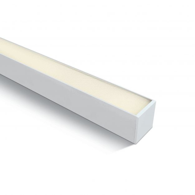 ONE Light LED Linear Profiles - plafond/hanglamp - 120 x 7,5 x 7,5 cm - 40W LED incl. - wit - warm witte lichtkleur