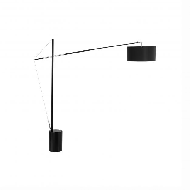 Nova Luce Traccia - staanlamp - 165 cm - zwart