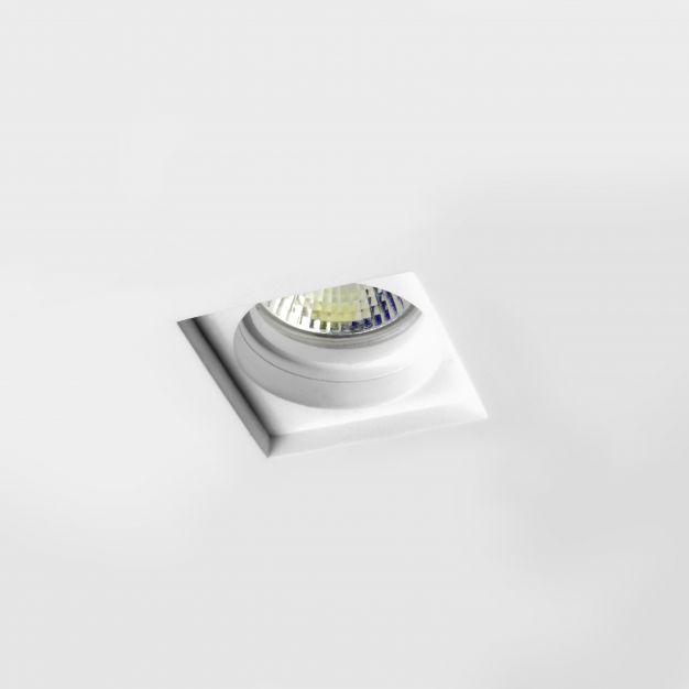 Nova Luce Tobia II - inbouwspot - 100 x 100 mm, 105 x 105 mm inbouwmaat - wit gips