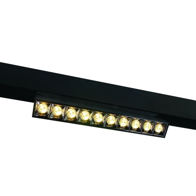 ONE Light magnetisch railsysteem - Linear Lights - 27 x 3,4 x 9,5 cm - 22W DALI dimbare LED incl. - zwart