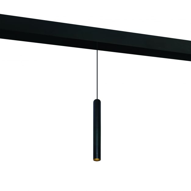 ONE Light magnetisch railsysteem - Cylinder Pendants - Ø 3 x 180 cm - 5W LED incl. - zwart