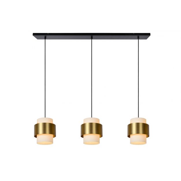 Lucide Firmin - hanglamp - 110 x 20 x 150 cm - mat goud/messing