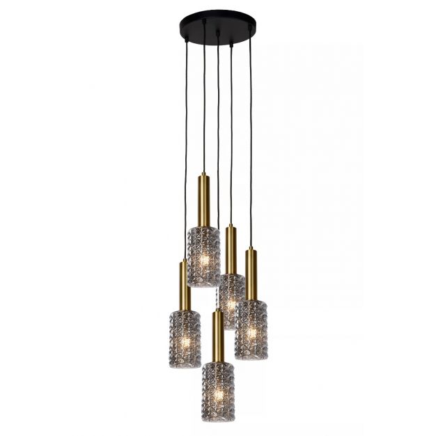 Lucide Coralie - hanglamp - Ø 30 x 150 cm - gerookt