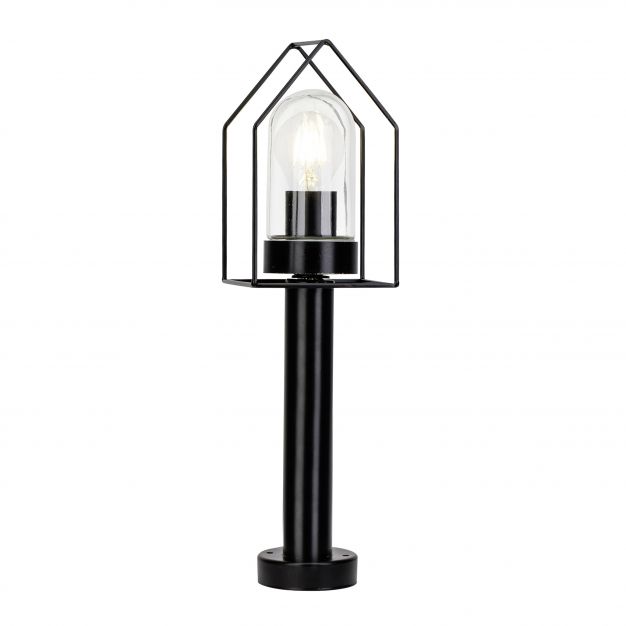 Brilliant Home - tuinpaal - 45 cm - IP44 - zwart met transparant glas (laatste stuks!)