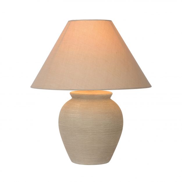 Lucide Ramzi - tafellamp - 42 cm - beige