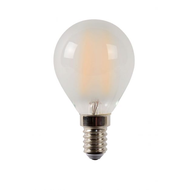 Lucide LED filament lamp - Ø 4,5 x 7,7 cm - E14 - 4W dimbaar - 2700K - albast