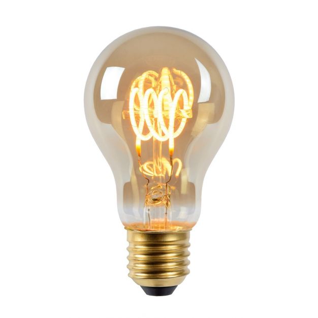 Lucide LED filament lamp - Ø 6 x 10,5 cm - E27 - 5W dimbaar - 2200K - gerookt