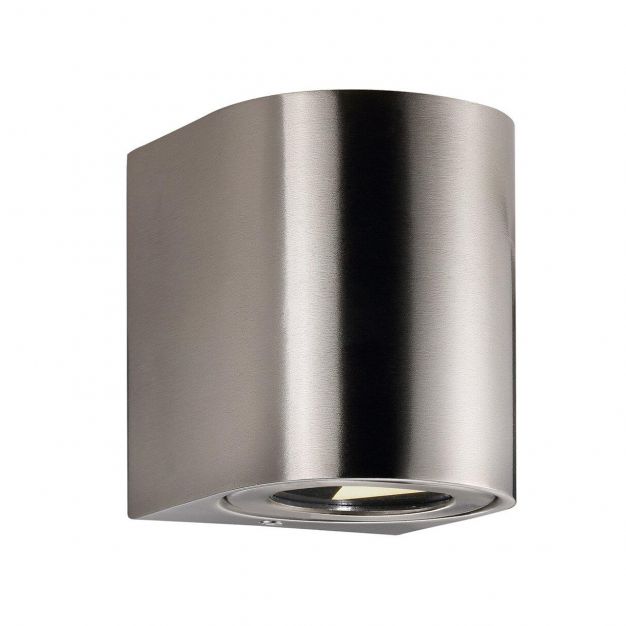 Nordlux Canto 2 - buiten wandverlichting - 8,7 x 10,4 cm - 2 x 6W LED incl. - IP44 - roestvrij staal