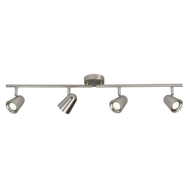 Brilliant Nifty - opbouwspot 4L - 82 x 13,5 x 14,5 cm - 4 x 4W LED incl. - satijn chroom