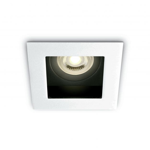 ONE Light Dark Light Square - inbouwspot - 96 x 96 mm, 80 x 80 mm inbouwmaat - wit