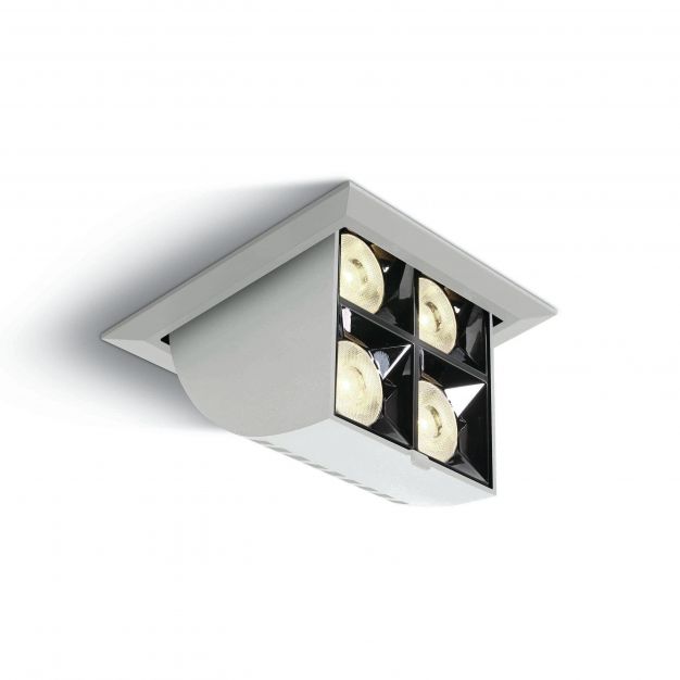 ONE Light Mirror Adjustable Boxes - inbouwspot - 109 x 109 mm, 100 x 100 mm inbouwmaat - 16W LED incl. - wit