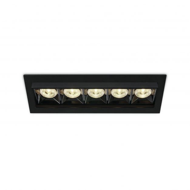 ONE Light Mirror Adjustable Boxes - inbouwspot - 220 x 68 mm, 212 x 55 mm inbouwmaat - 20W LED incl. - zwart