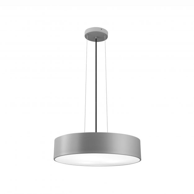 Nova Luce Finezza - hanglamp - Ø 50 x 130 cm - mat grijs