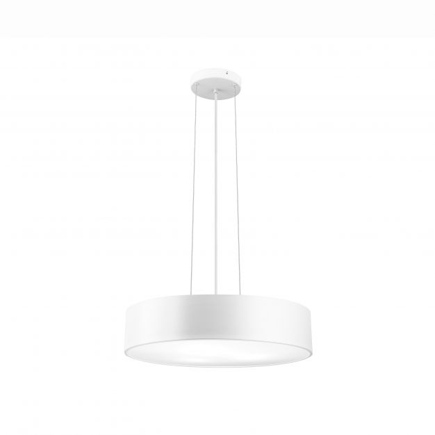 Nova Luce Finezza - hanglamp - Ø 50 x 130 cm - mat wit