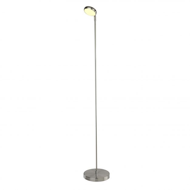 Brilliant Double - staanlamp - 128 cm - 5W LED incl. - satijn chroom