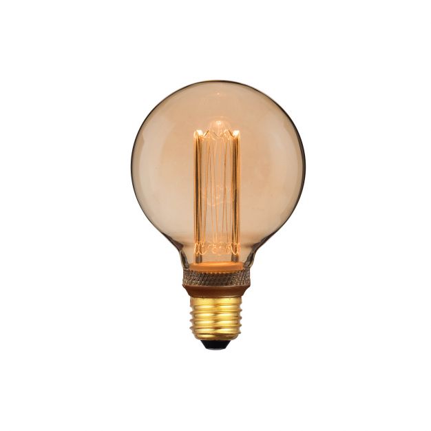 ETH LED Filament Globe - Ø 9,5 cm - E27 - 3,5W dimbaar - 1800K - goud