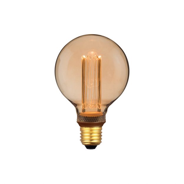 ETH Globe LED Filament - Ø 9,5 cm - E27 - 3 stappen dimbaar - 5W - 1800K - goud