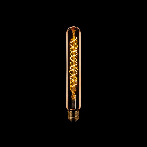 ETH Tube Spiral LED Filament - 18,5 cm - E27 - 3 stappen dimbaar - 7W - 2200K - goud