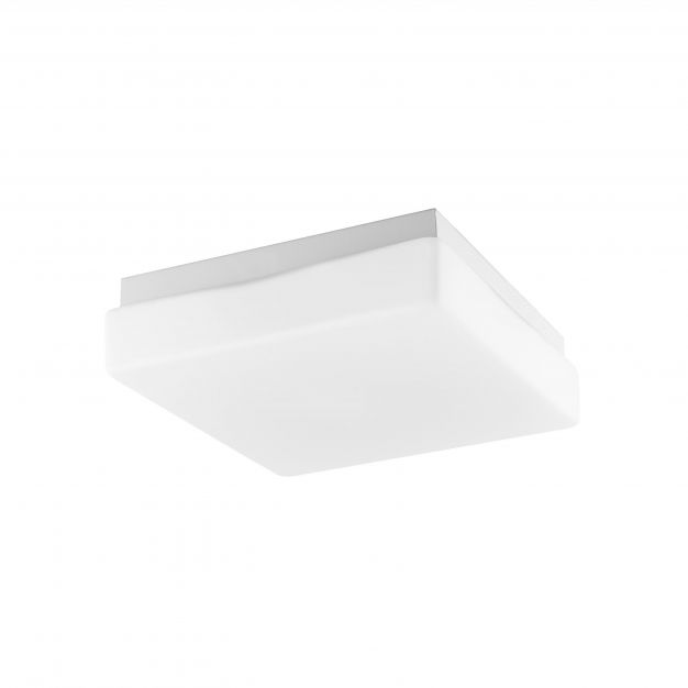 Nova Luce Cube - plafondlamp badkamer - 20,5 x 20,5 x 7 cm - IP44 - wit